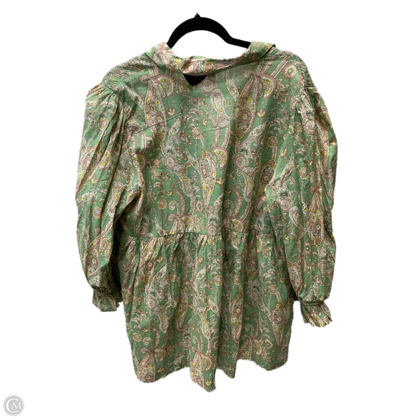 Top Long Sleeve By Cato In Floral Print, Size: 1x