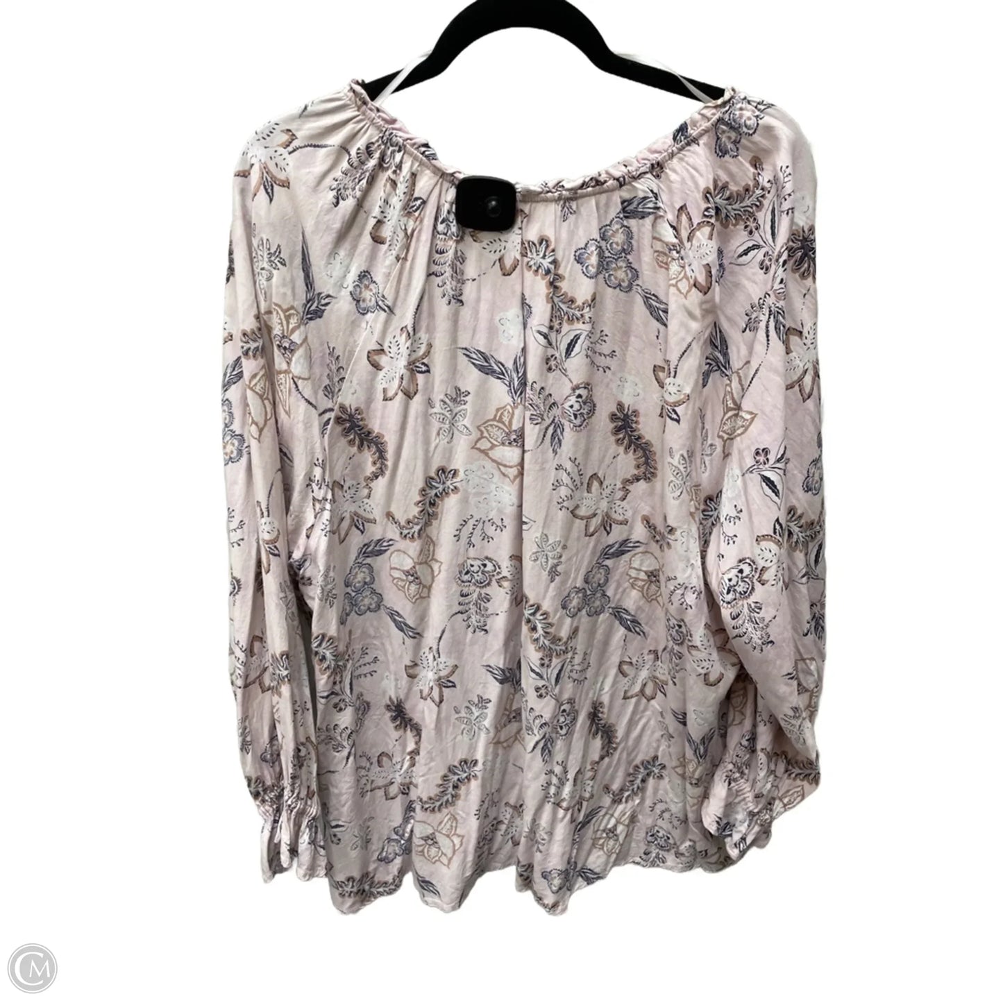 Top Long Sleeve By C And C In Floral Print, Size: 3x