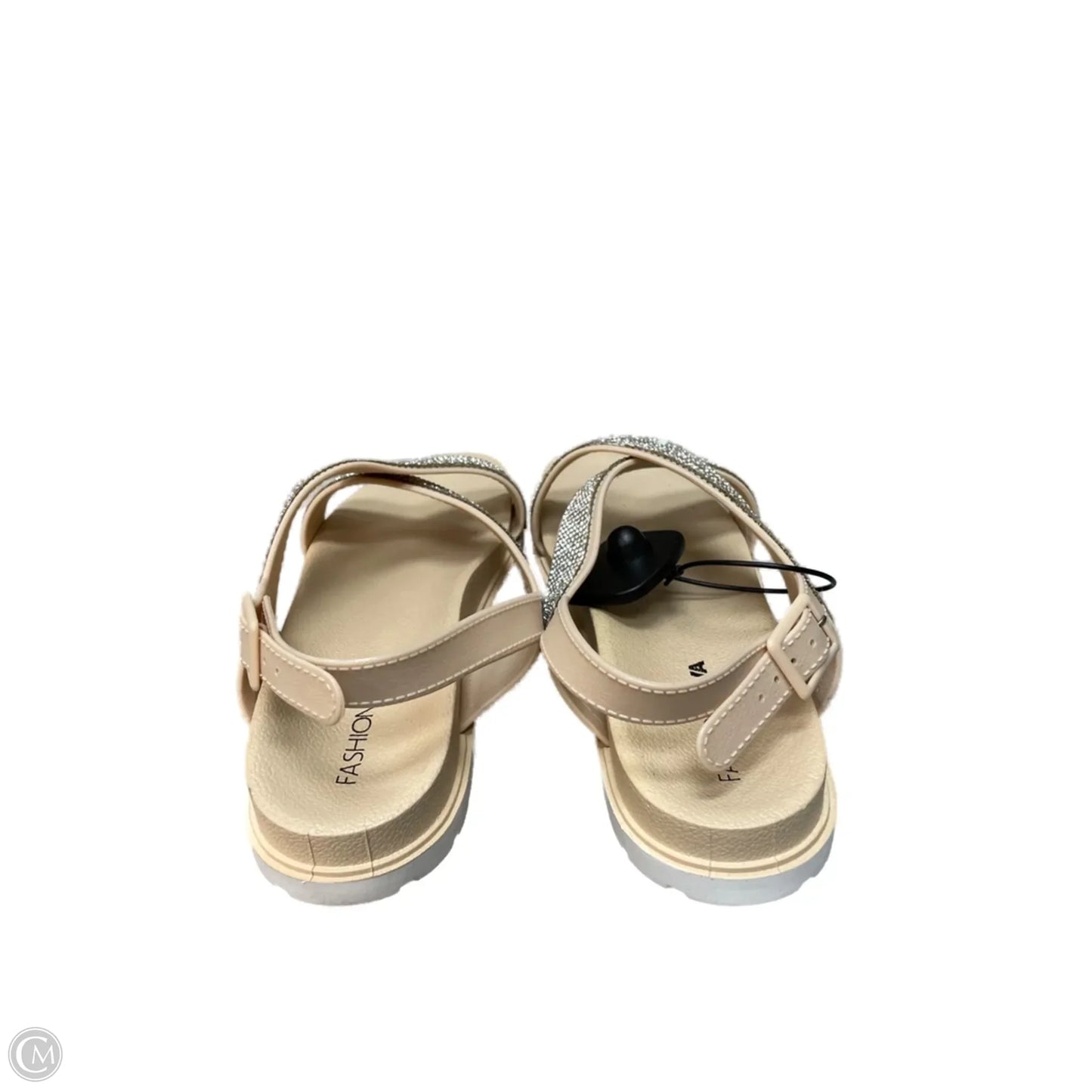 Sandals Flats By Fashion Nova In Beige, Size: 7