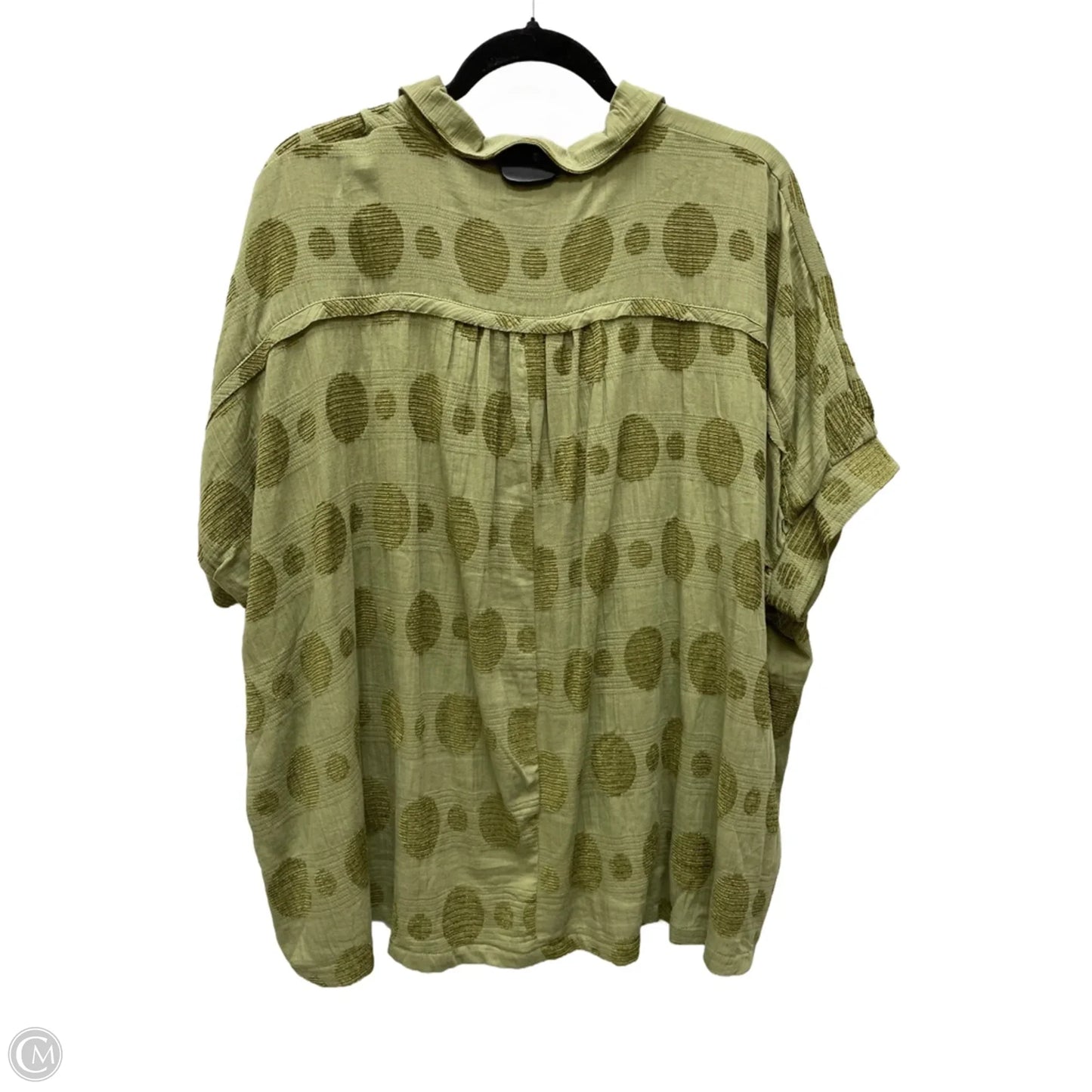 Top Short Sleeve By Umgee In Polkadot Pattern, Size: L