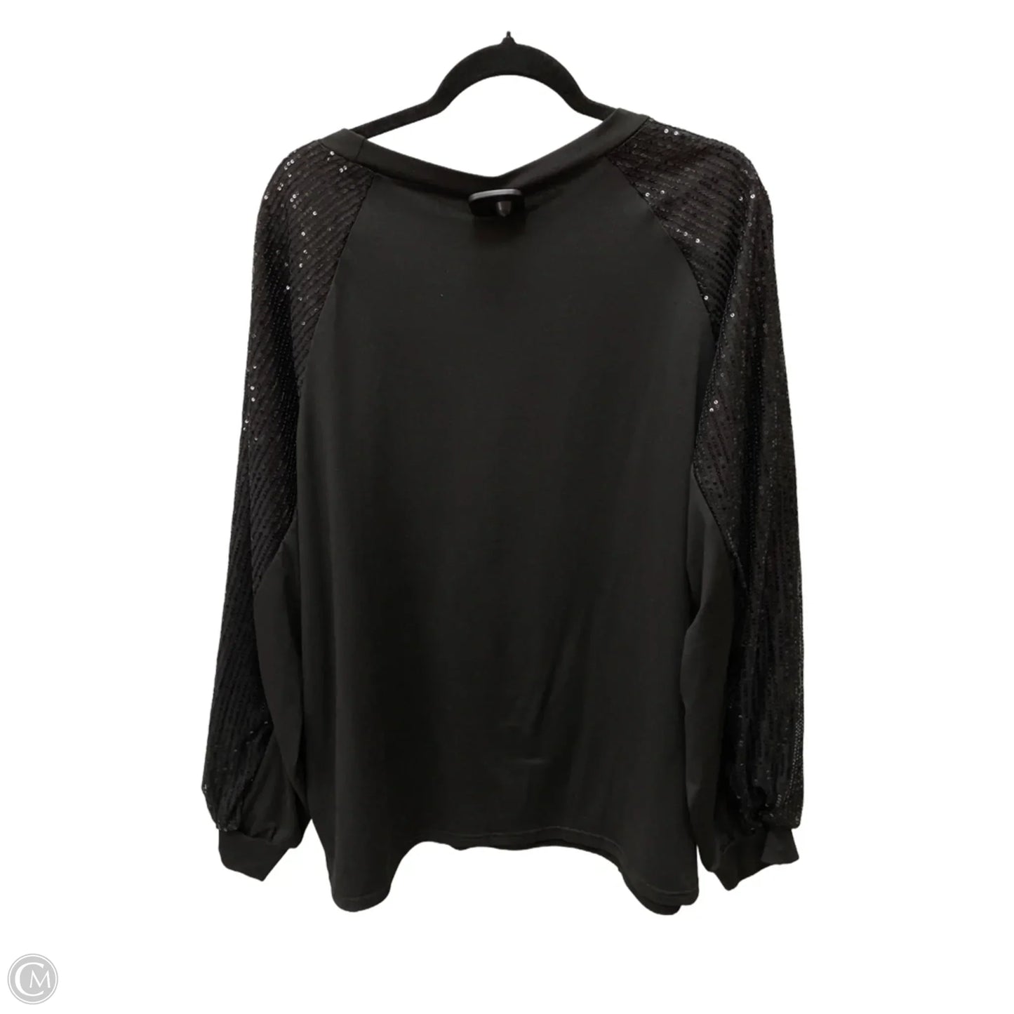 Top Long Sleeve By Shein In Black, Size: 3x