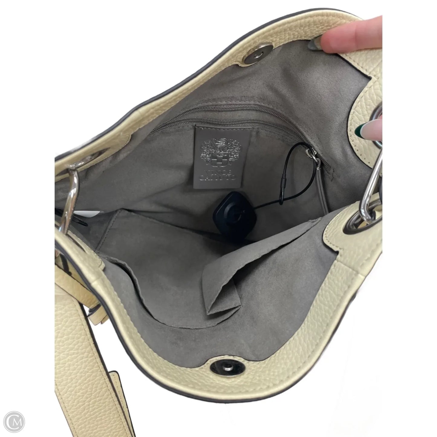 Handbag Leather By Vince Camuto, Size: Medium