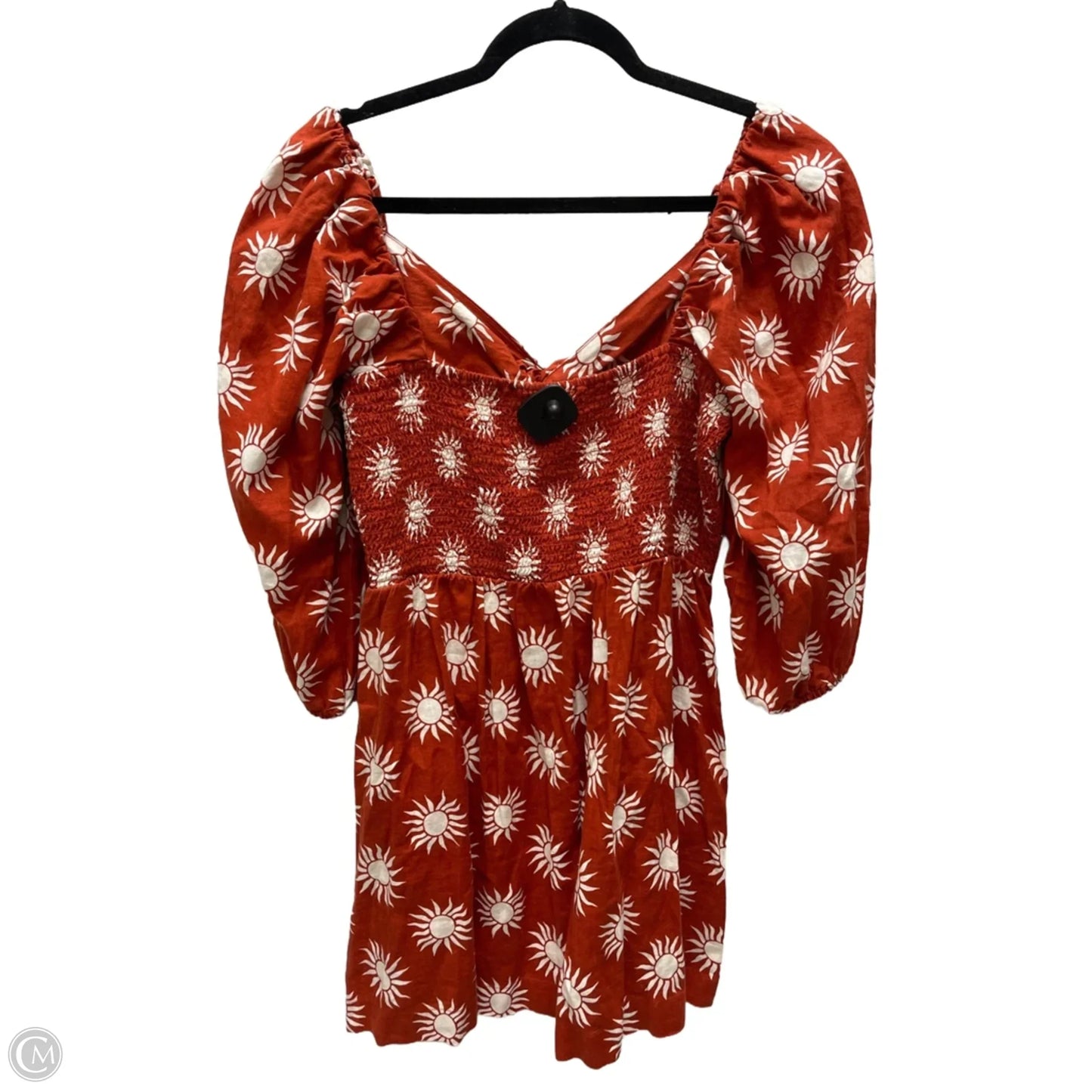 Dress Casual Short By Loft In Orange & White, Size: M