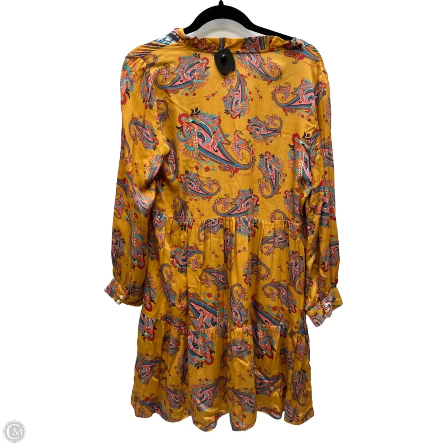 Dress Casual Short By Emily Lovelock In Geometric Pattern, Size: S