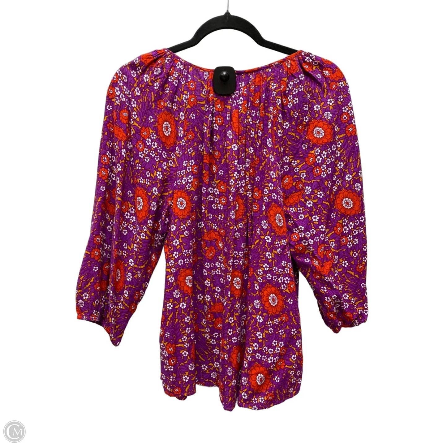 Top 3/4 Sleeve By Cynthia Rowley In Floral Print, Size: 1x