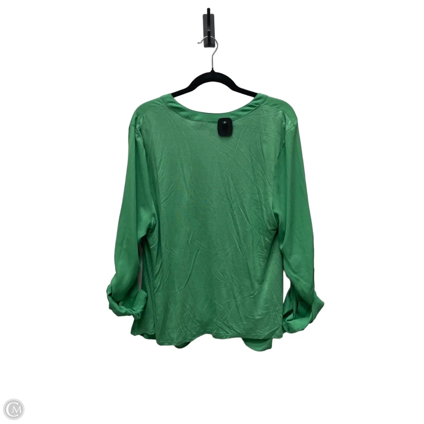 Top Long Sleeve By Inc In Green, Size: 2x