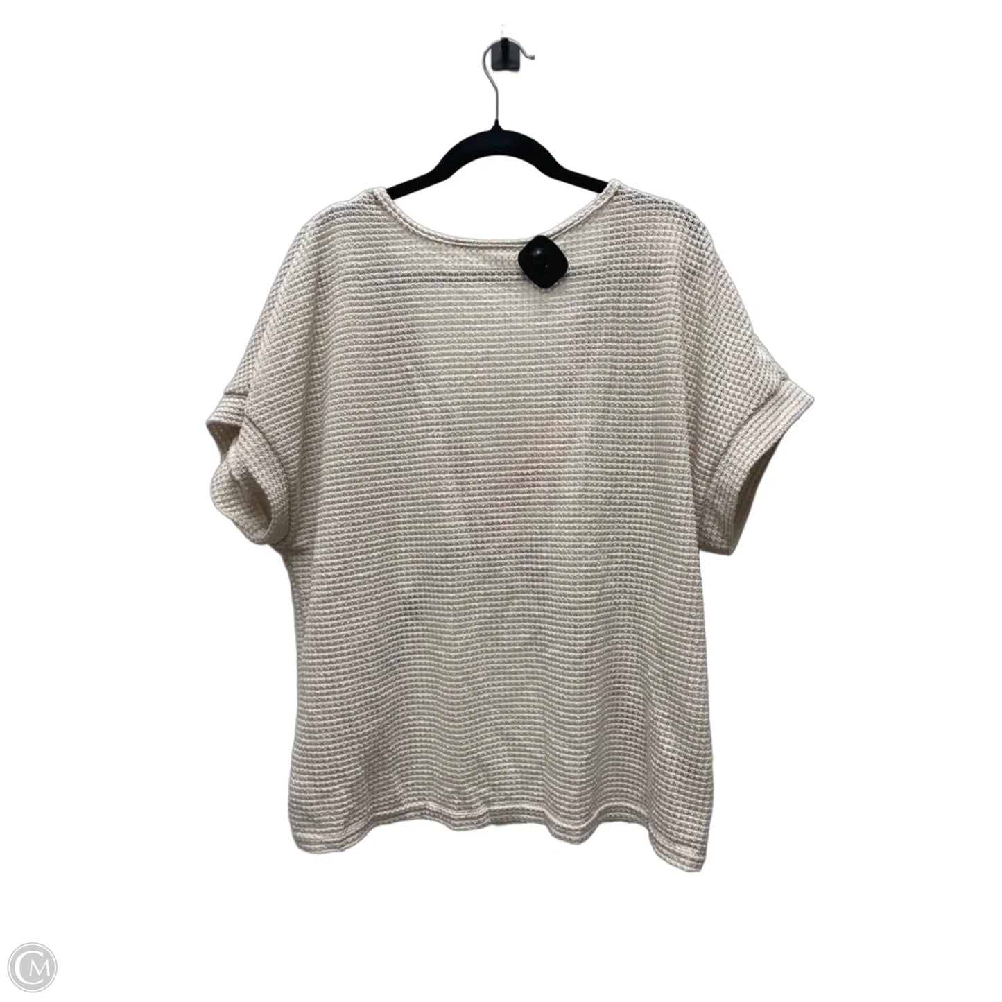Top Short Sleeve By Shein In Beige, Size: Xl