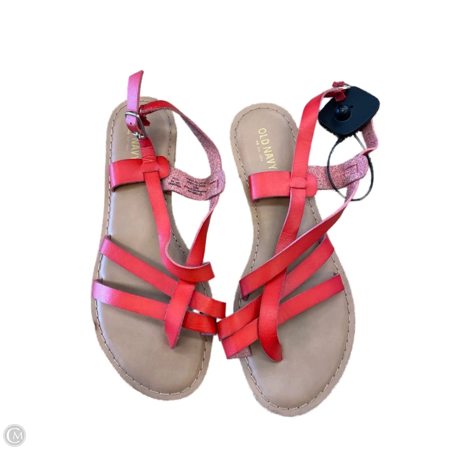 Sandals Flats By Old Navy In Red & Tan, Size: 7