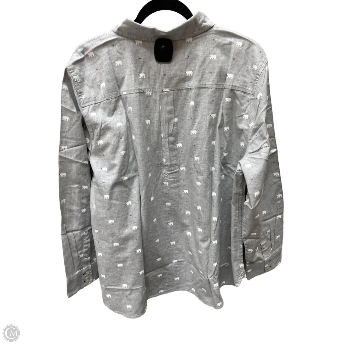 Top Long Sleeve By Talbots In Grey, Size: 3x