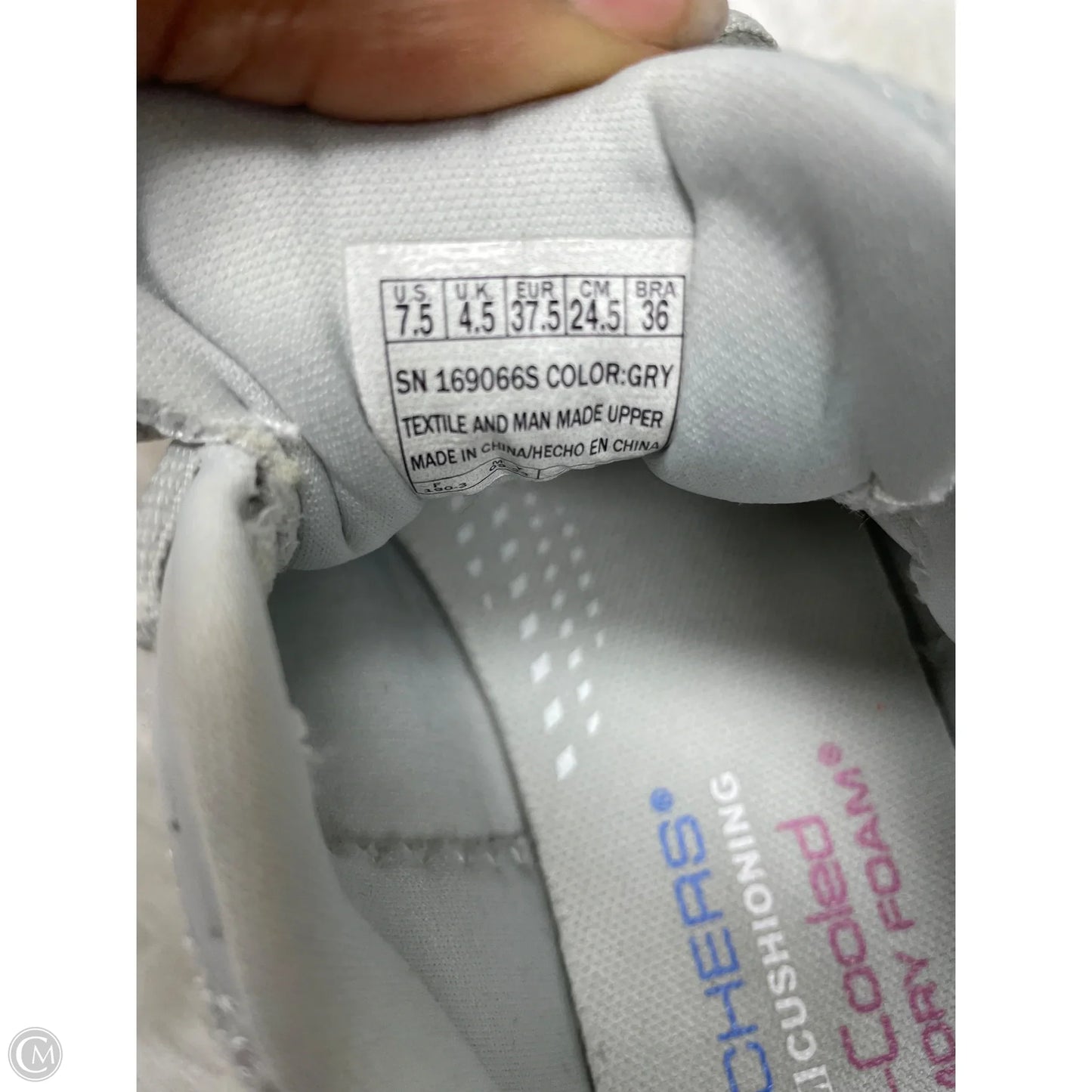 Shoes Athletic By Skechers In Grey, Size: 7.5