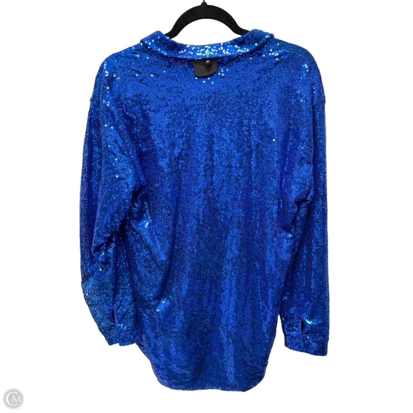 Top Long Sleeve By Luxed Dress - In Blue, Size: L