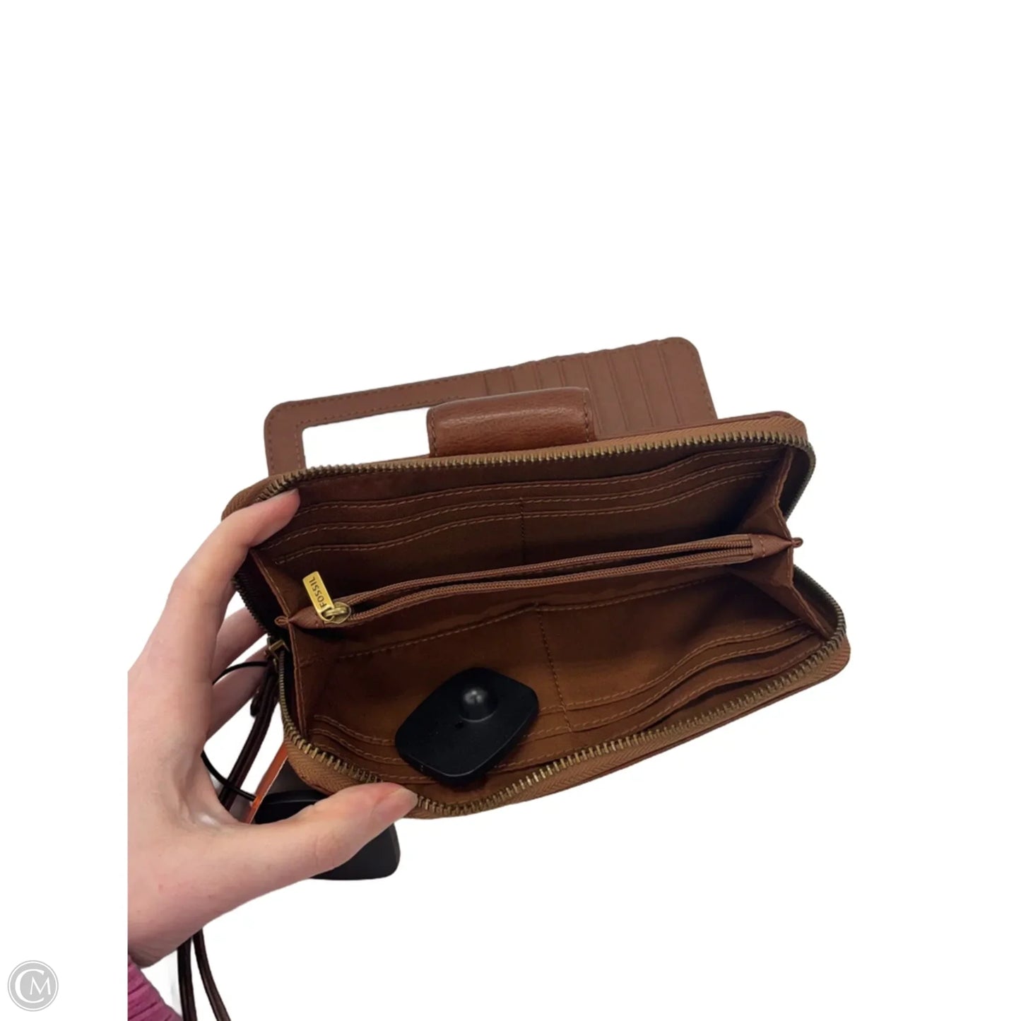 Wallet Leather By Fossil, Size: Medium