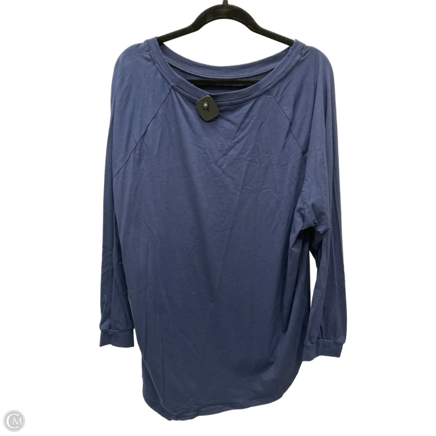 Top Long Sleeve By Chicsoul In Navy, Size: 2x