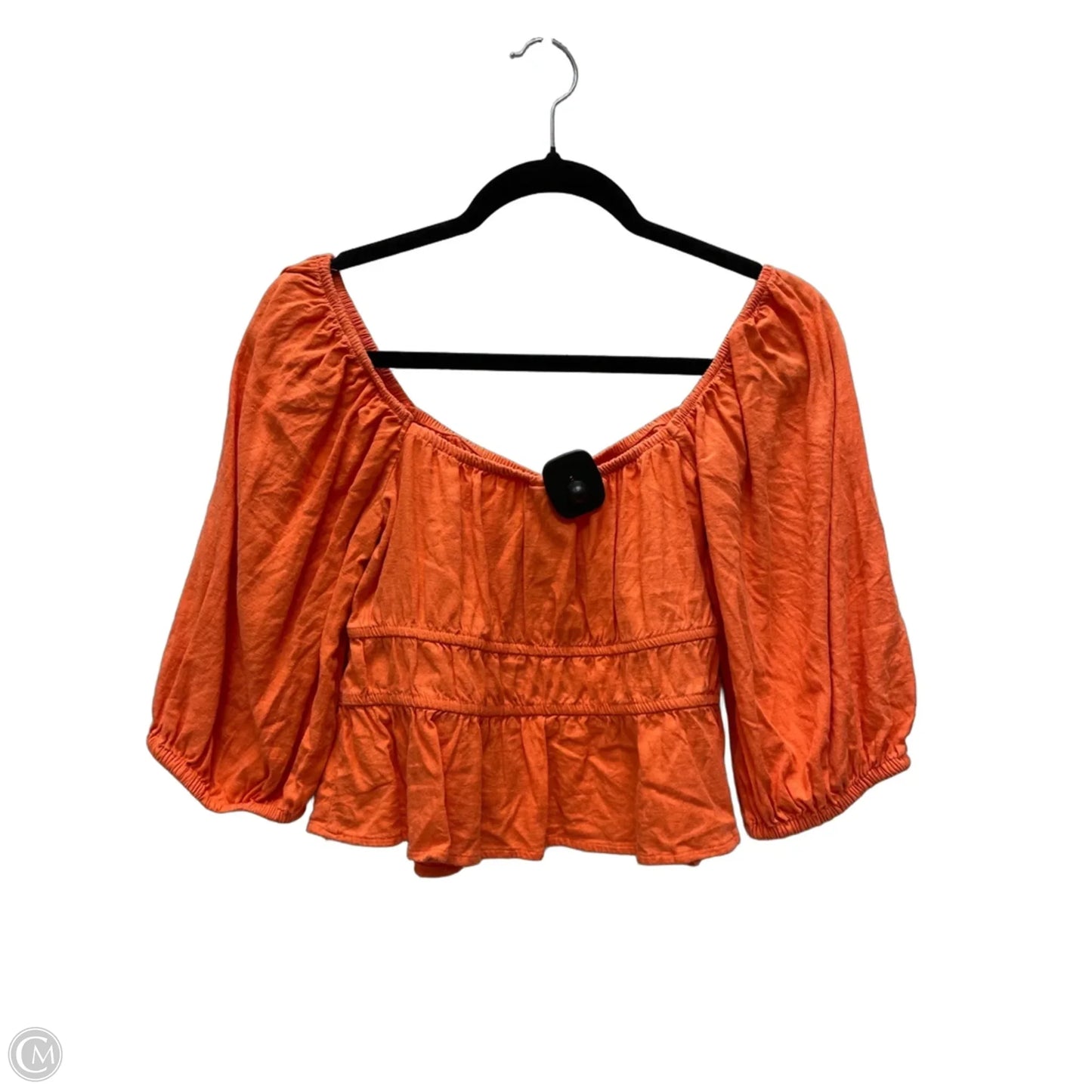 Top Short Sleeve By A New Day In Orange, Size: M
