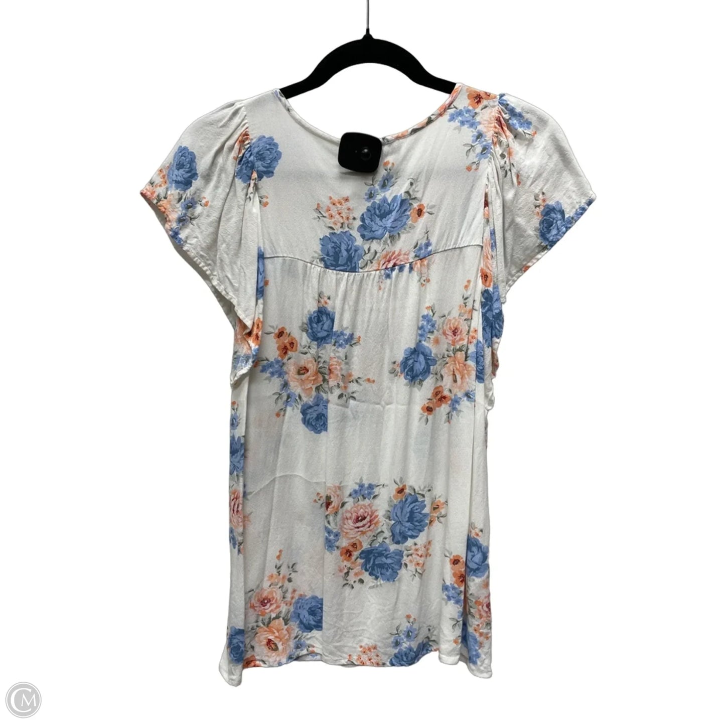 Top Short Sleeve By Loft In Floral Print, Size: M