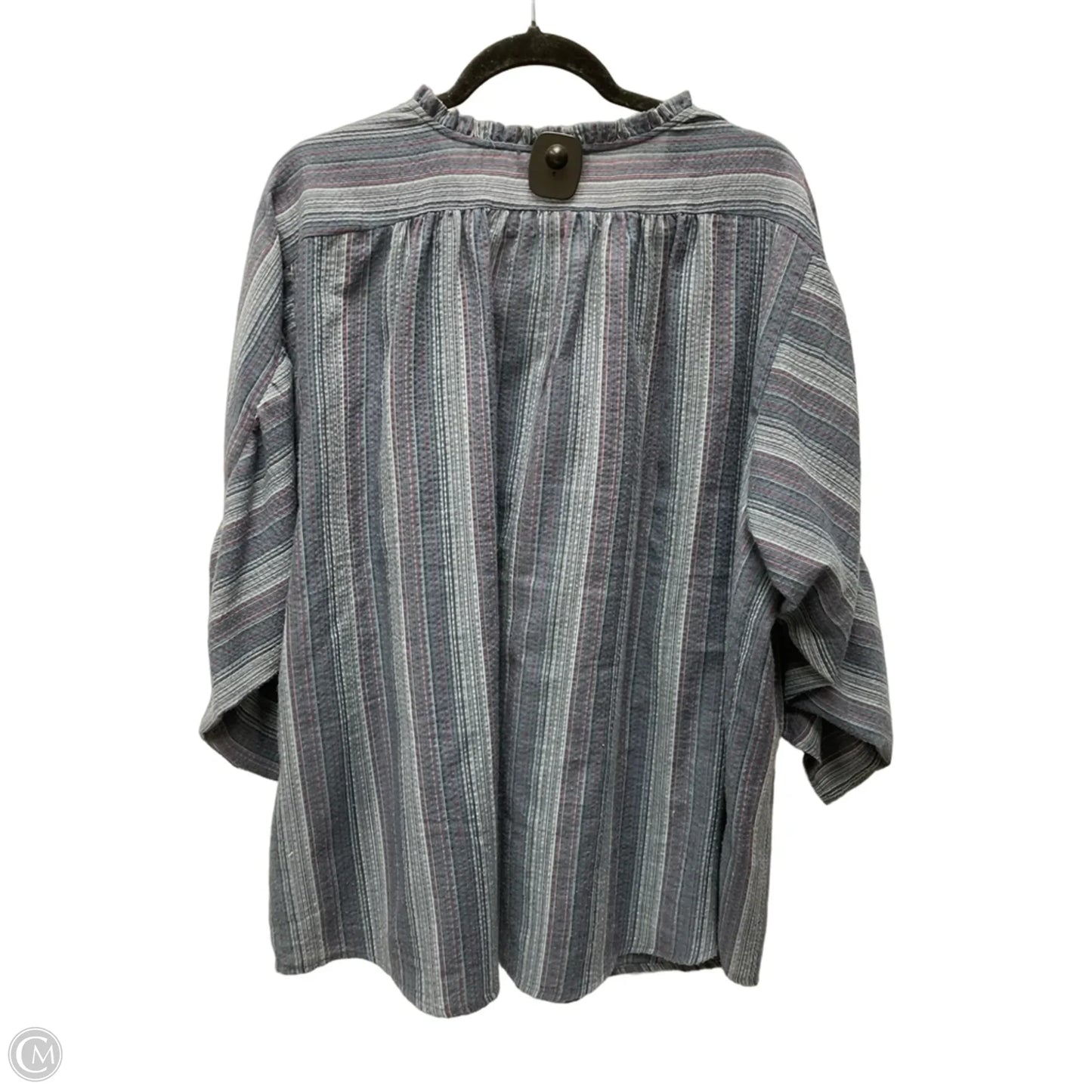 Top Long Sleeve By Ces Femme In Striped Pattern, Size: L