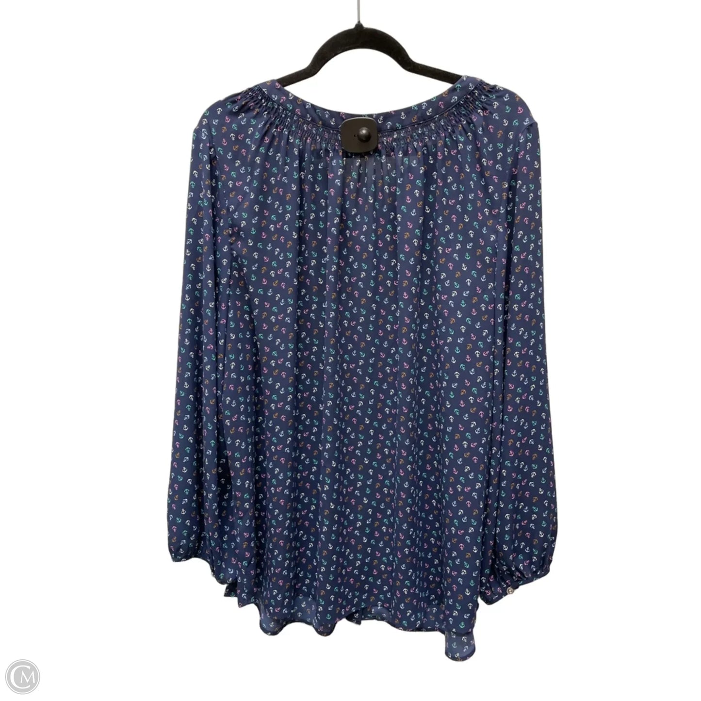 Top Long Sleeve By Talbots In Navy, Size: 2x