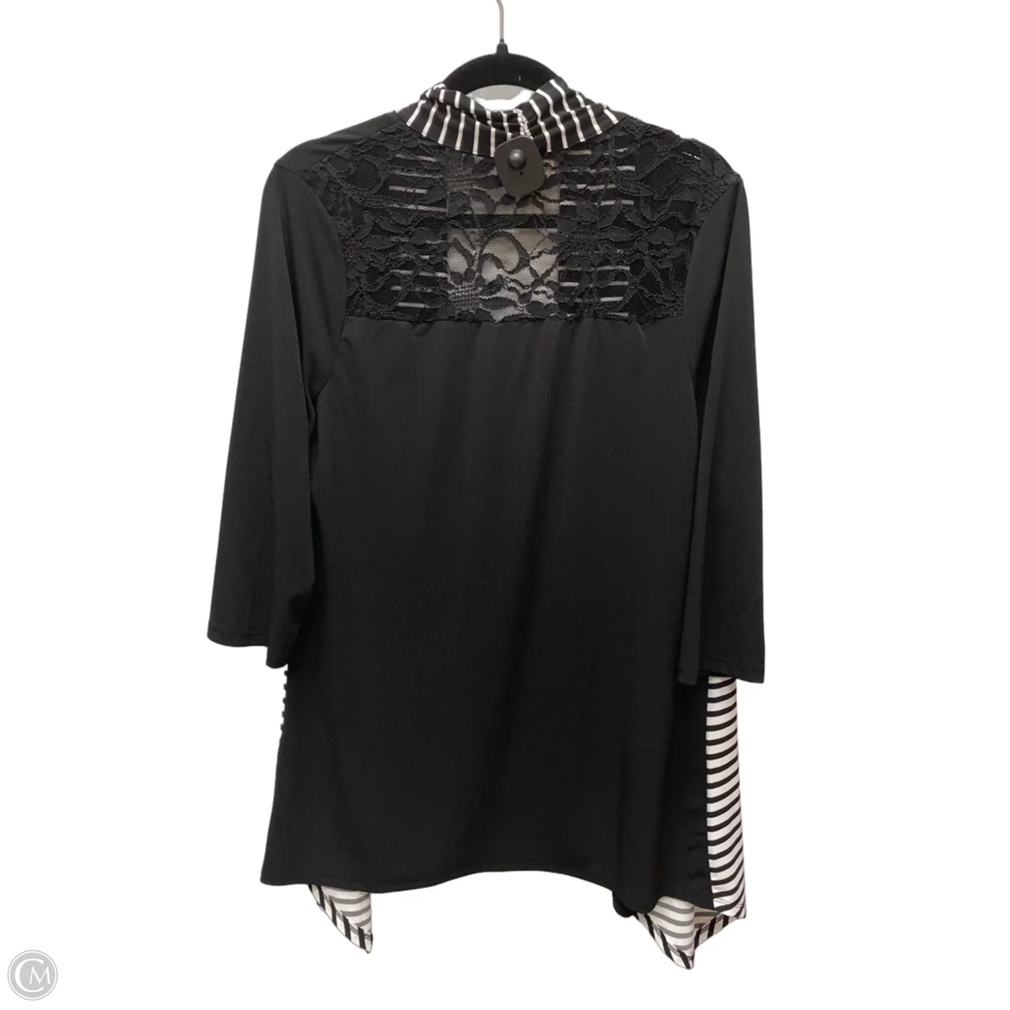 Cardigan By Chicos In Black & White, Size: 1x