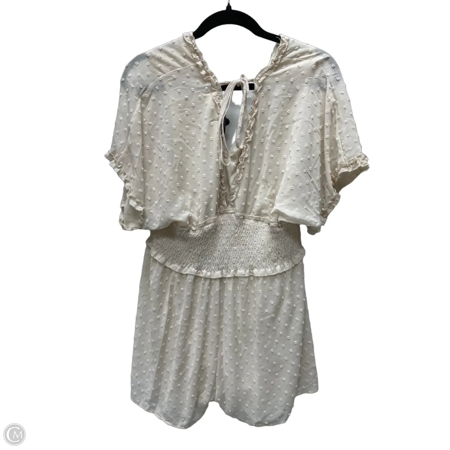 Romper By Clothes Mentor In Cream, Size: L