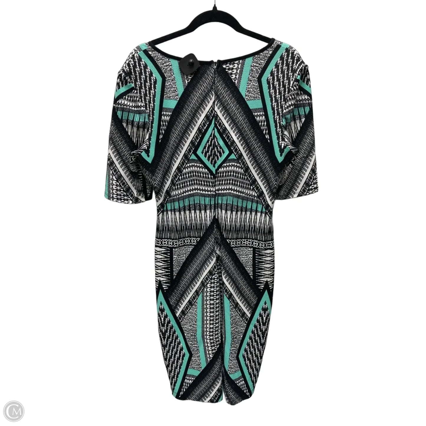 Dress Casual Short By Bisou Bisou In Black & Green, Size: Xl