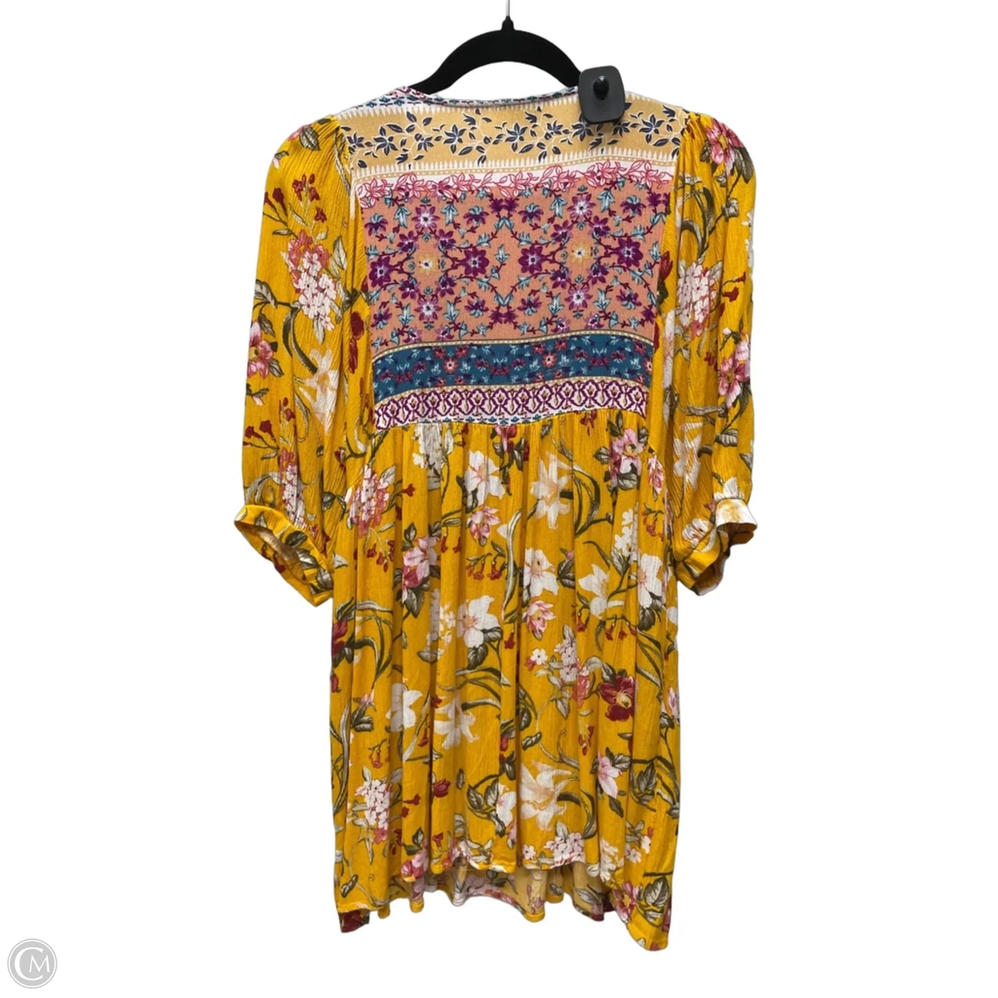 Tunic Short Sleeve By Umgee In Floral Print, Size: S