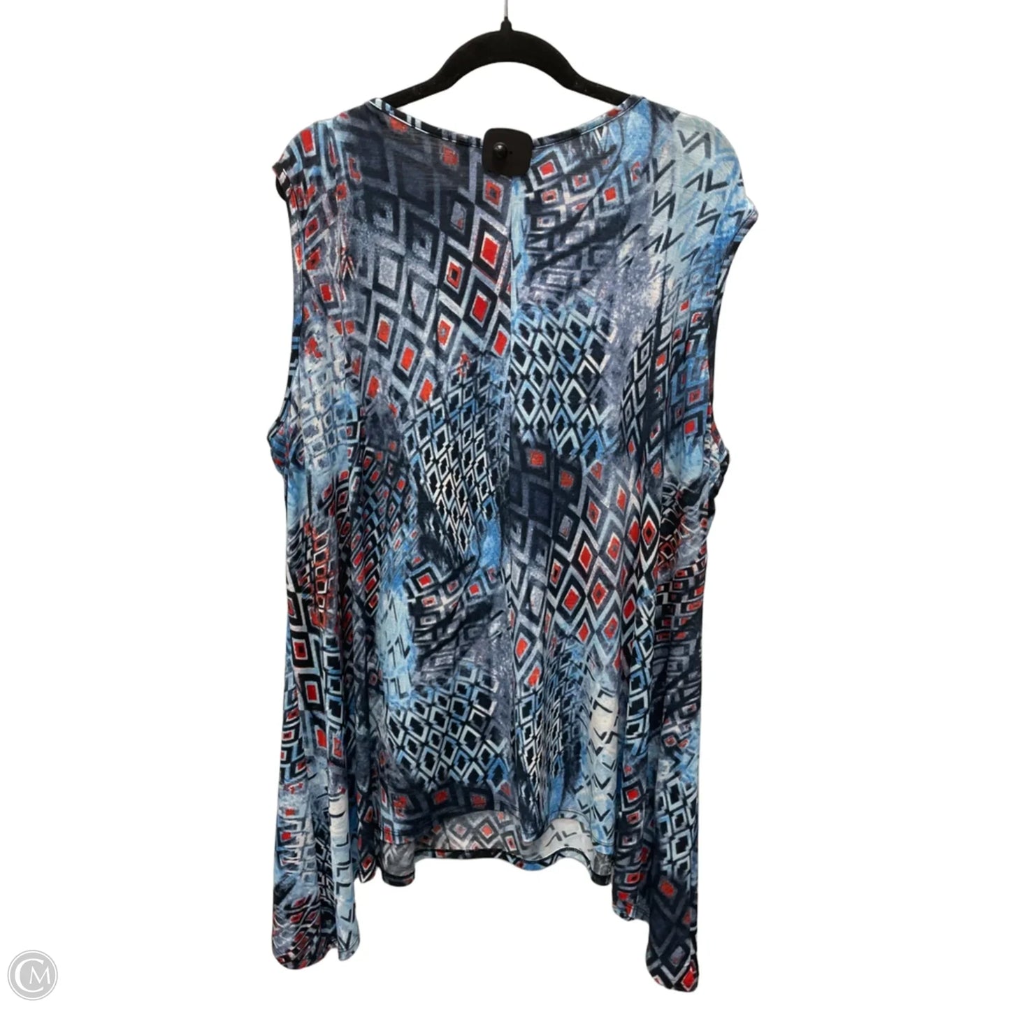 Tunic Sleeveless By Cato In Geometric Pattern, Size: 3x