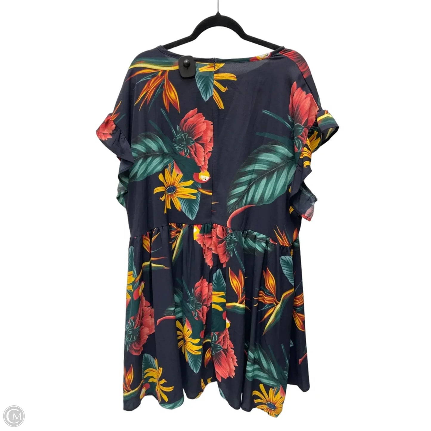 Dress Casual Short By Clothes Mentor In Floral Print, Size: 3x