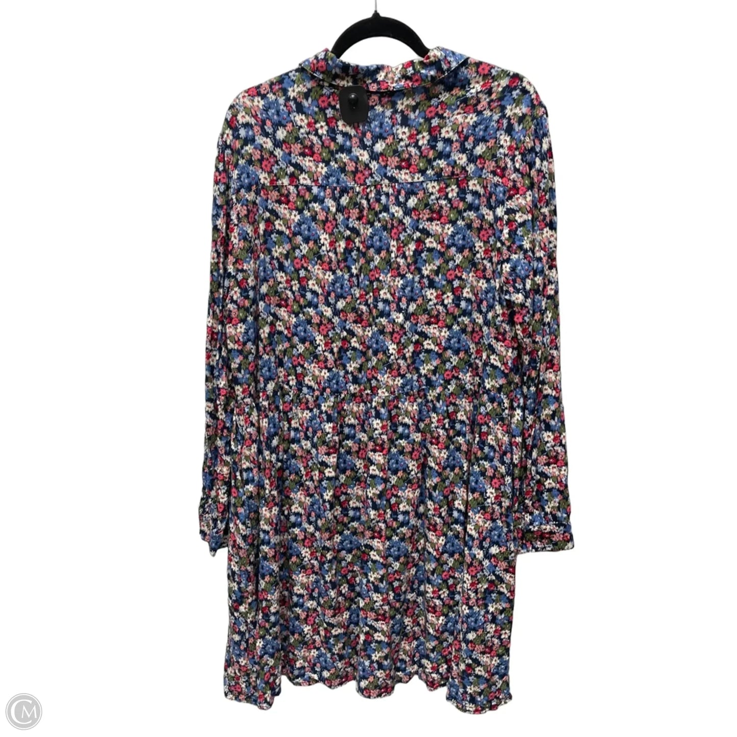 Dress Casual Short By Time And Tru In Floral Print, Size: 2x