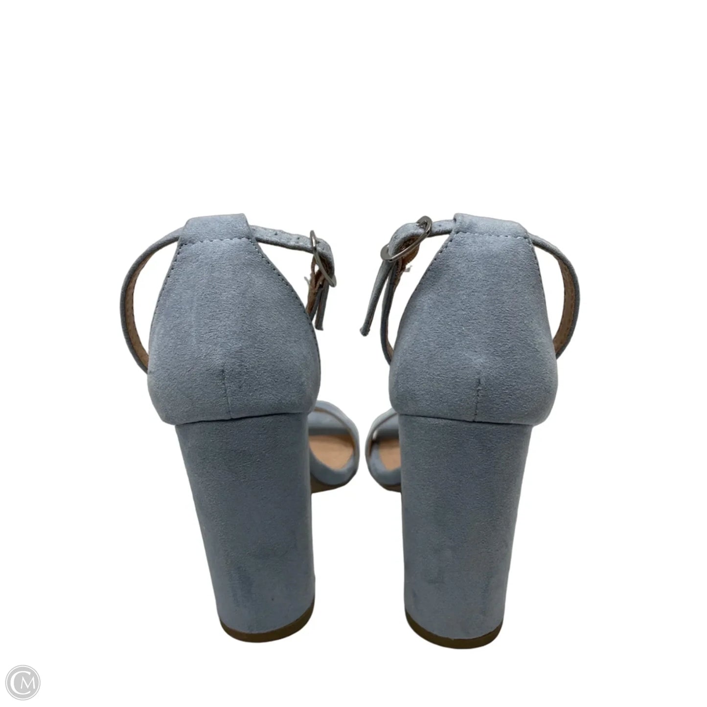 Sandals Heels Block By Charlotte Russe In Blue, Size: 6