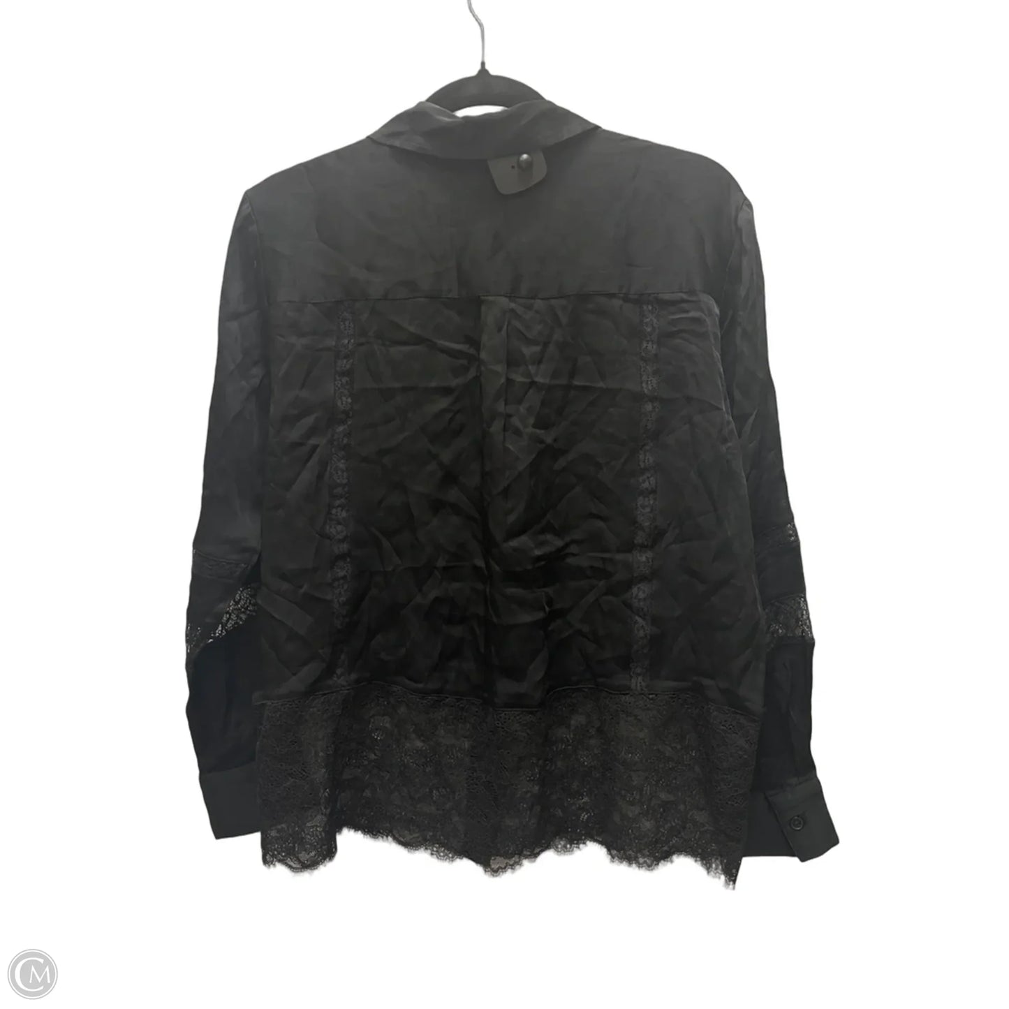 Top Long Sleeve By Inc In Black, Size: S