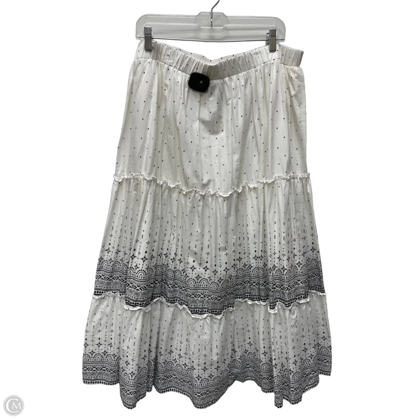 Skirt Maxi By Lane Bryant In Black & White, Size: 18