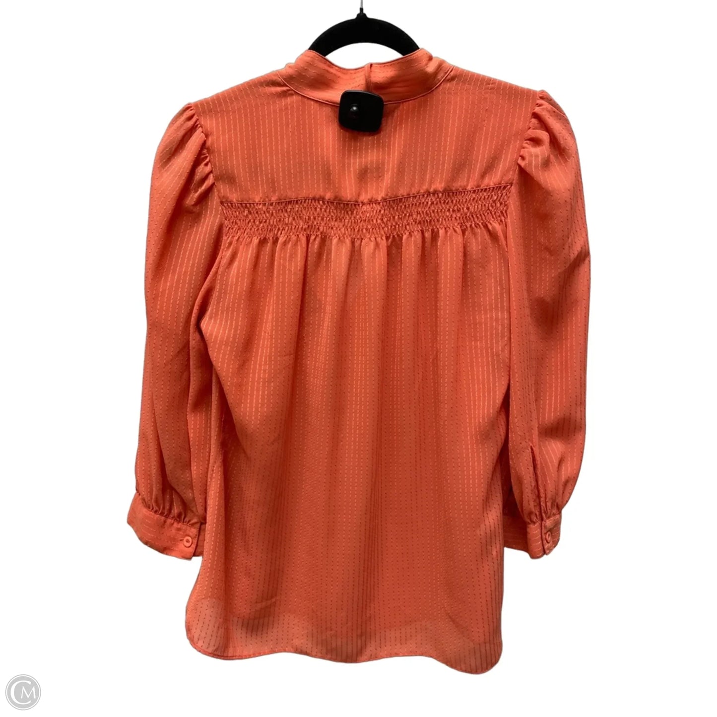 Blouse Long Sleeve By Bcbgeneration In Orange, Size: M