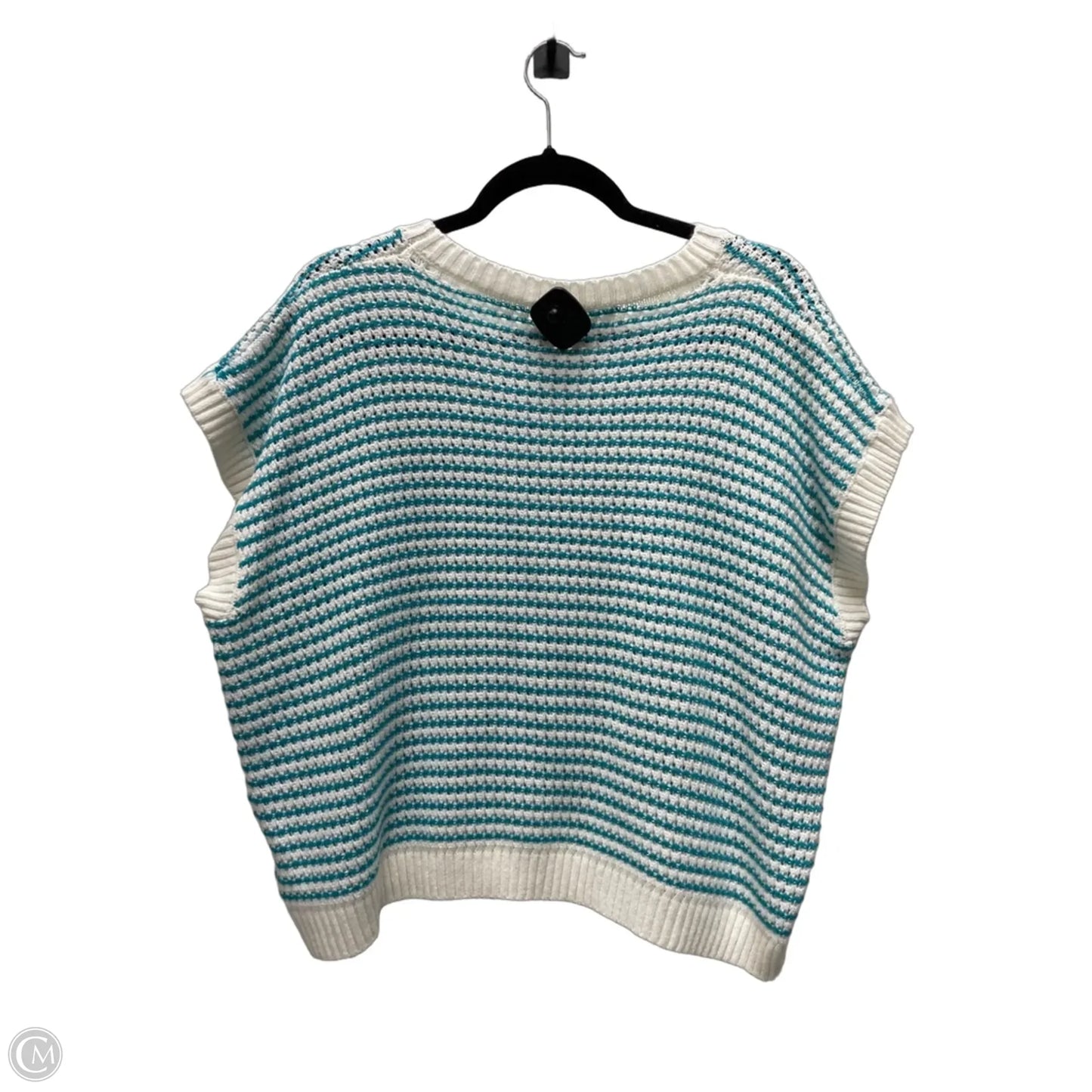 Sweater Short Sleeve By KNIT MIX In Striped Pattern, Size: Xl