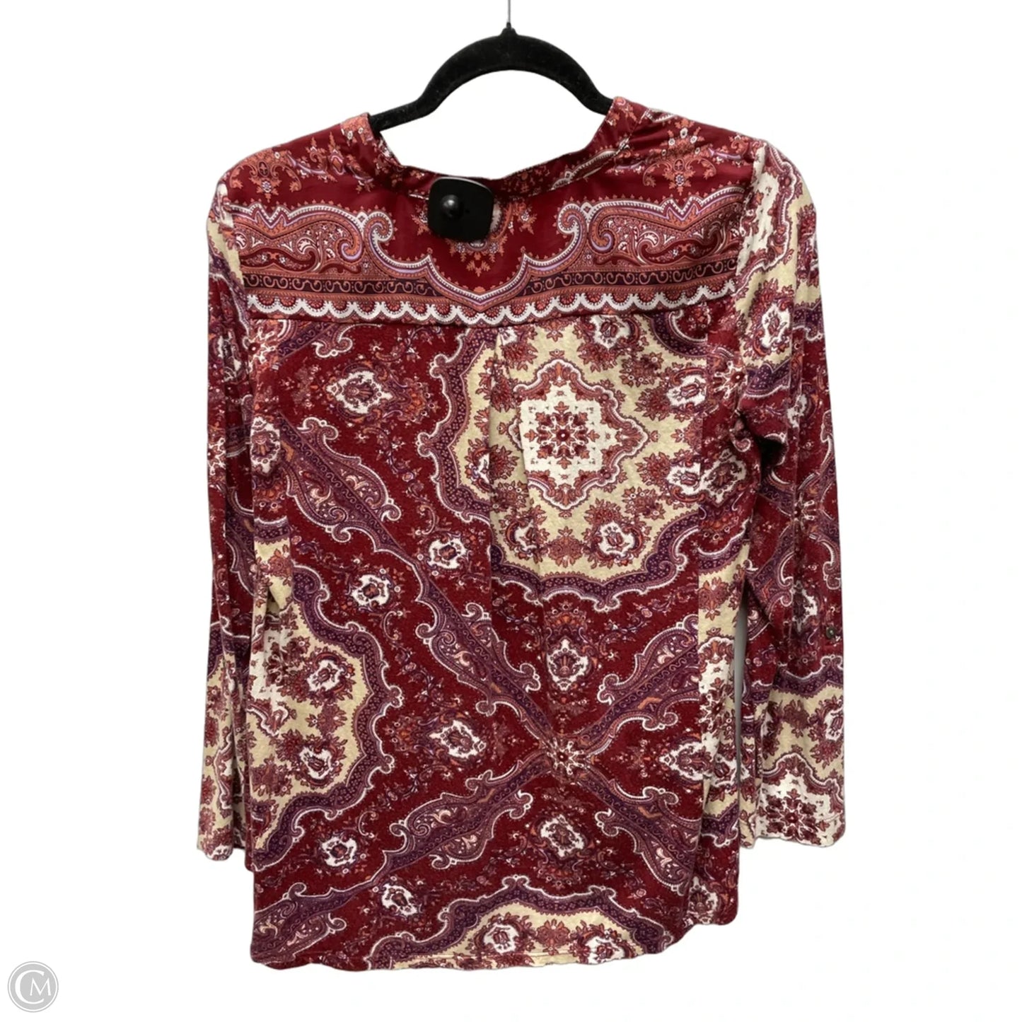 Blouse Long Sleeve By Tiny In Floral Print, Size: M