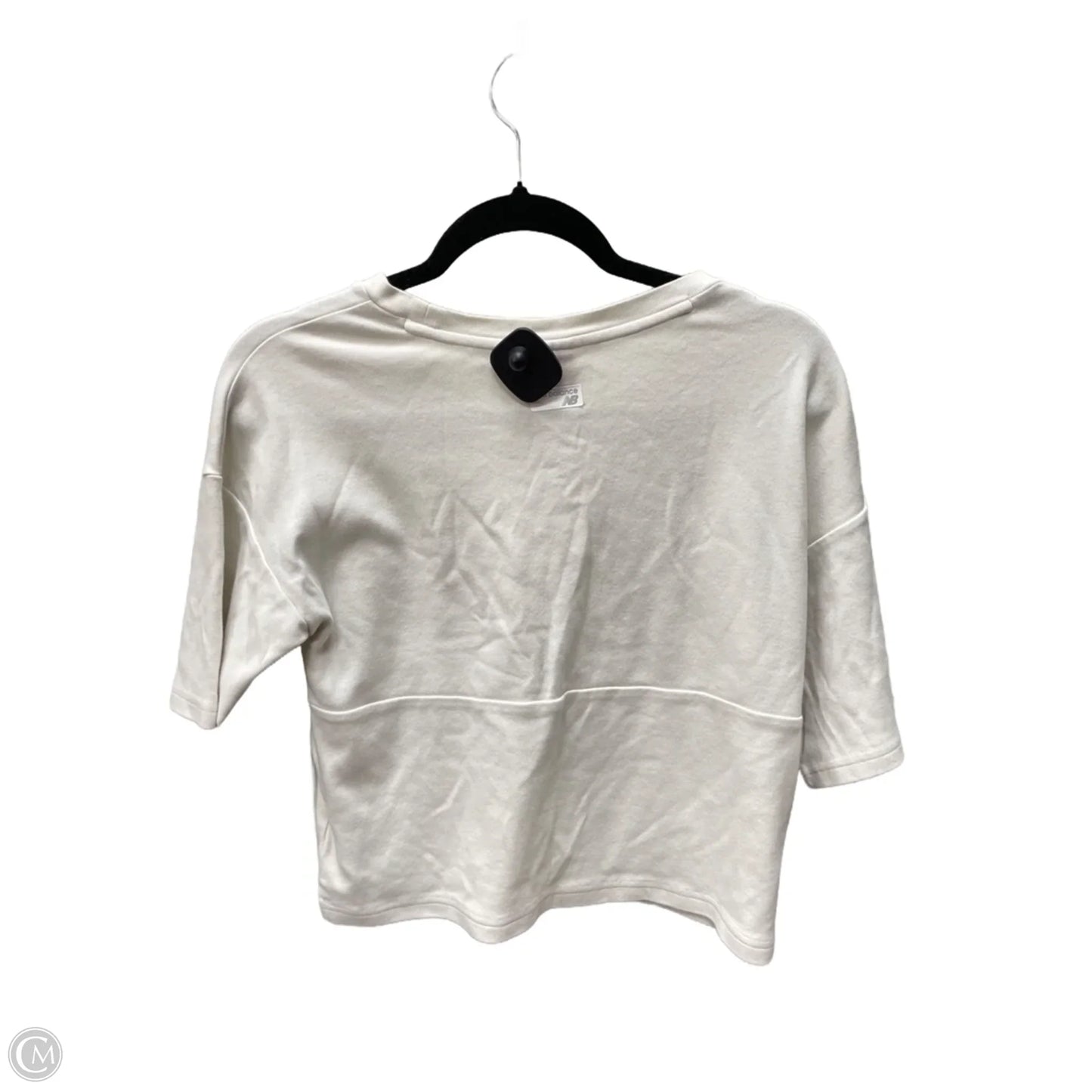 Top Short Sleeve By New Balance In Cream, Size: S