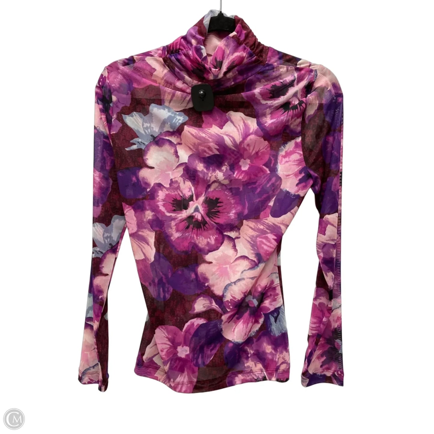 Blouse Long Sleeve By White House Black Market In Floral Print, Size: Xs
