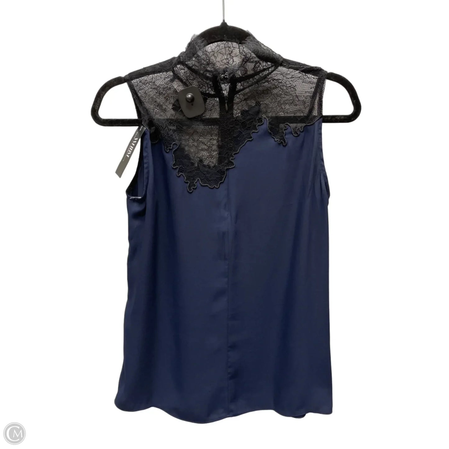 Blouse Sleeveless By White House Black Market In Navy, Size: Xs