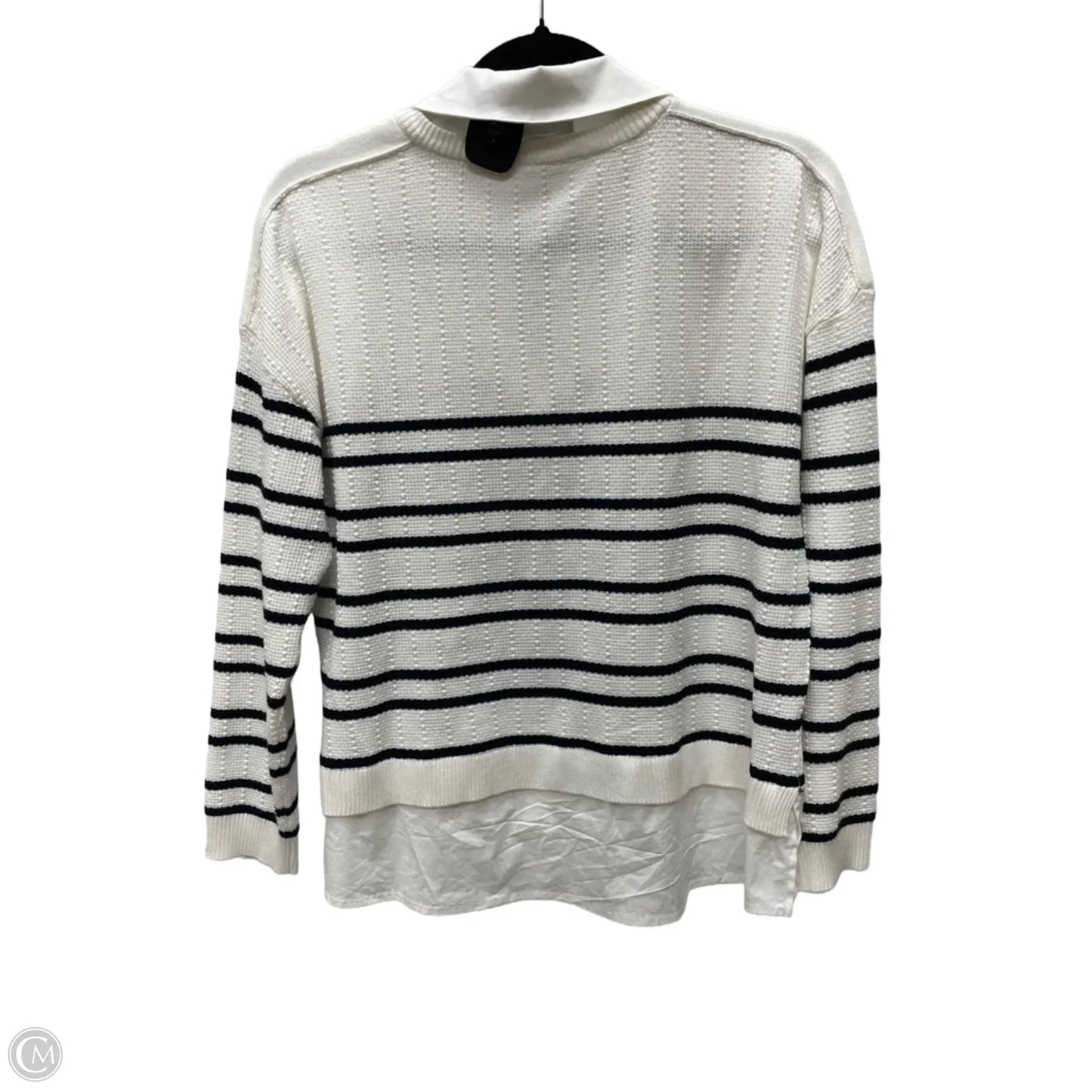 Sweater By Adrianna Papell In Striped Pattern, Size: S