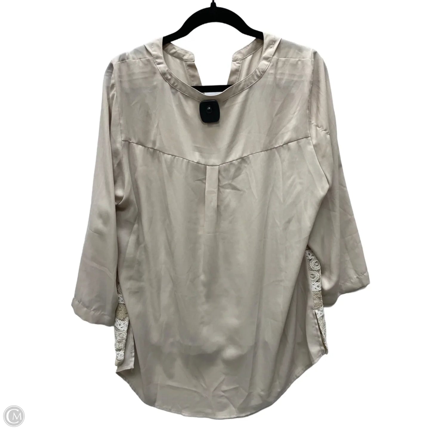 Blouse Long Sleeve By Investments In Floral Print, Size: 1x