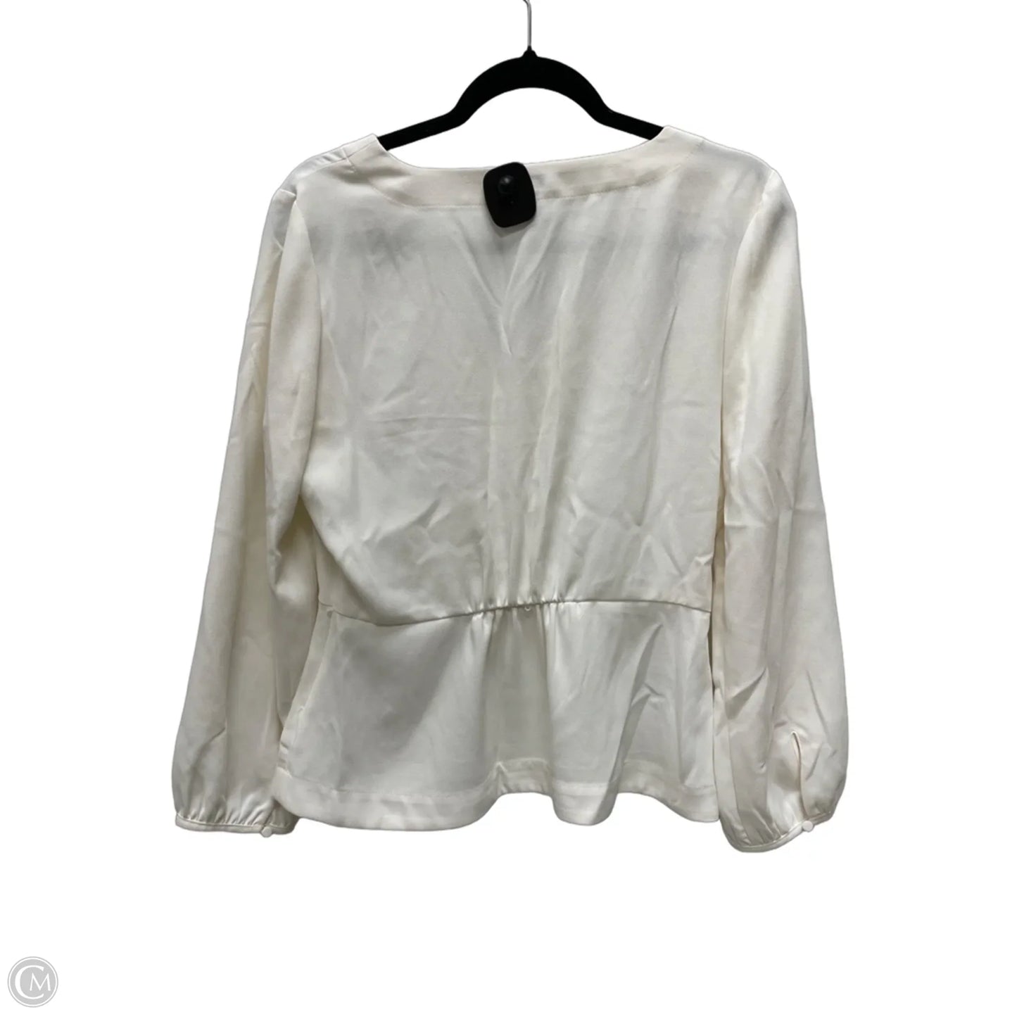 Blouse Long Sleeve By J. Crew In Cream, Size: M