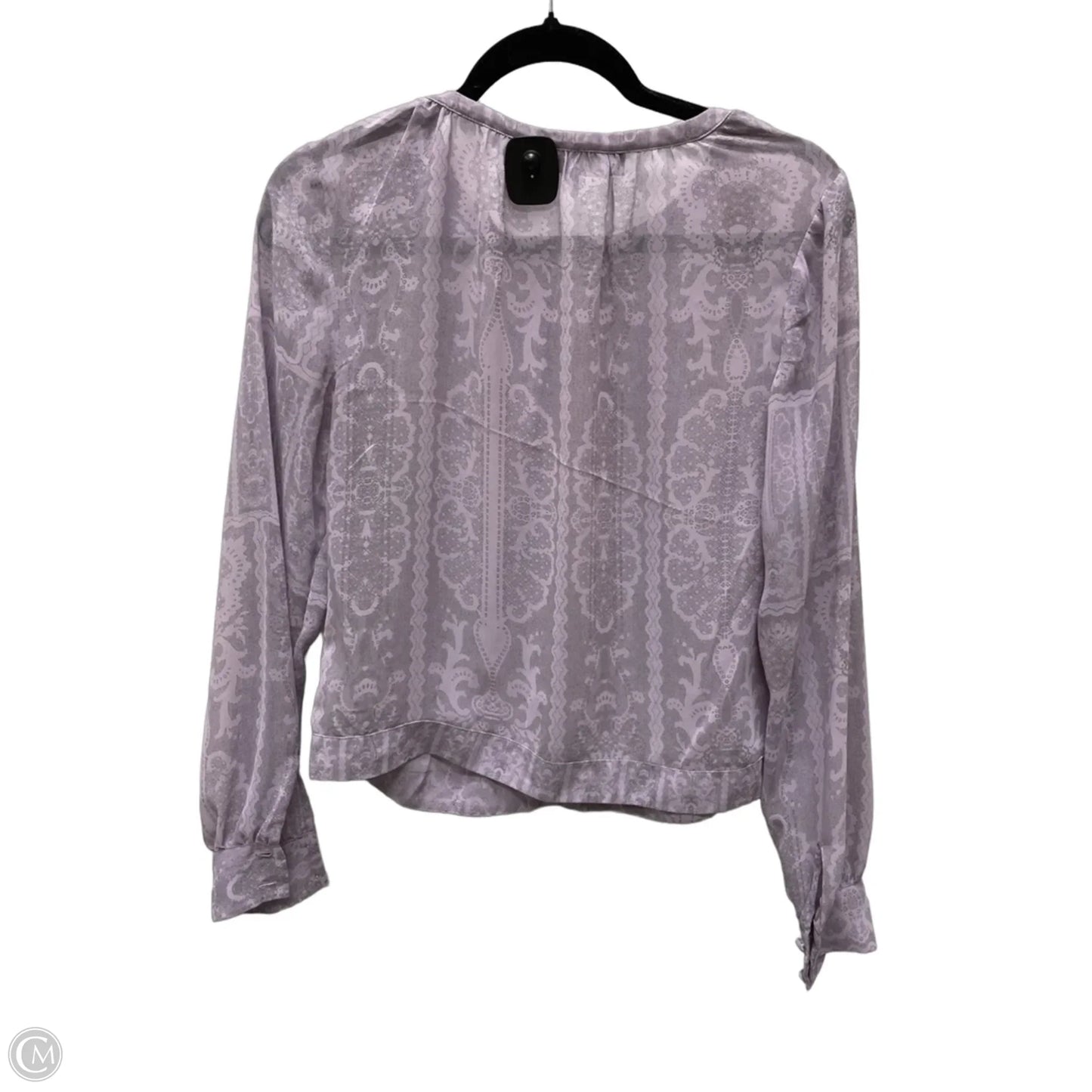 Blouse Long Sleeve By Jennifer Lopez In Purple, Size: Xs