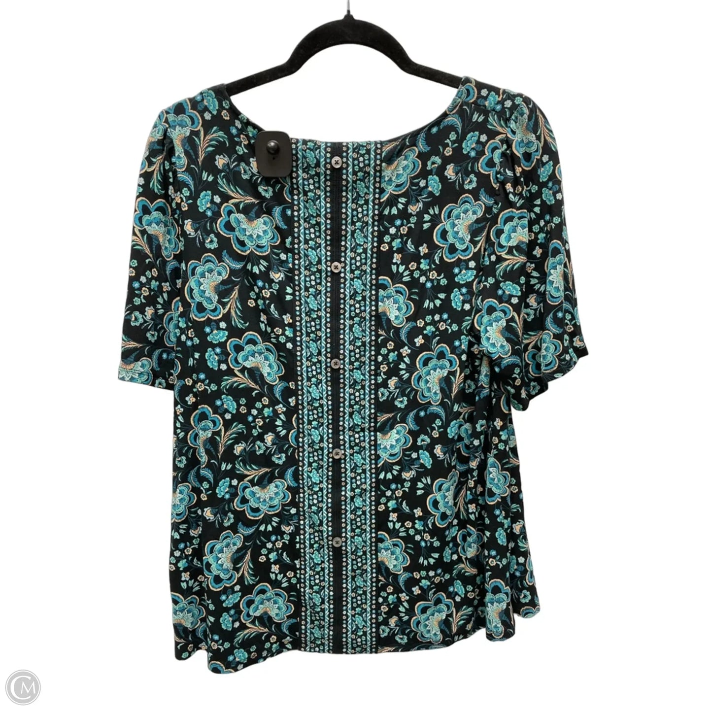 Blouse Short Sleeve By J. Jill In Floral Print, Size: M