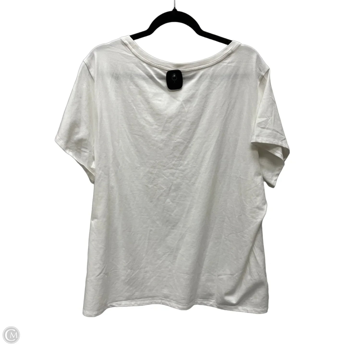 Top Short Sleeve By Coldwater Creek In White, Size: 3x