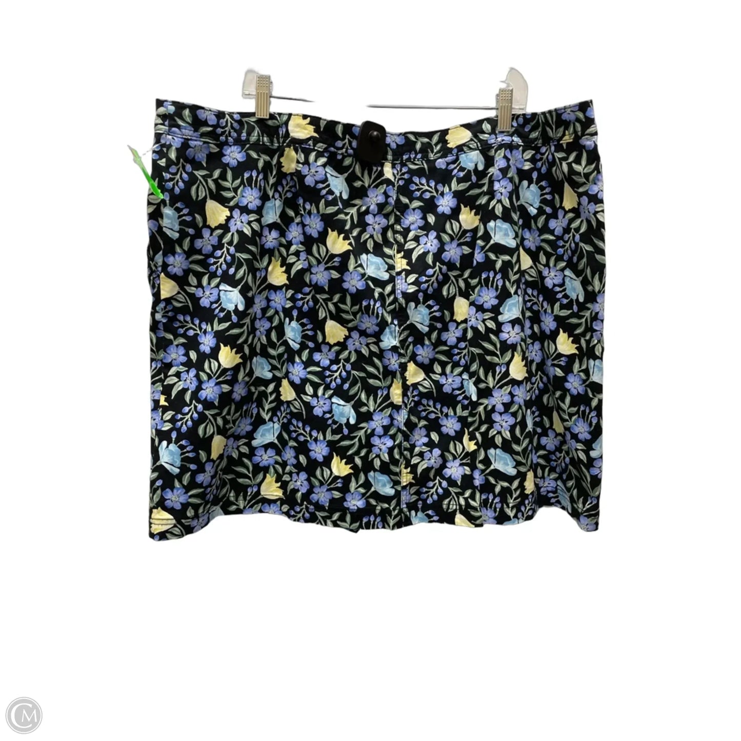 Skort By Karen Scott In Floral Print, Size: 22