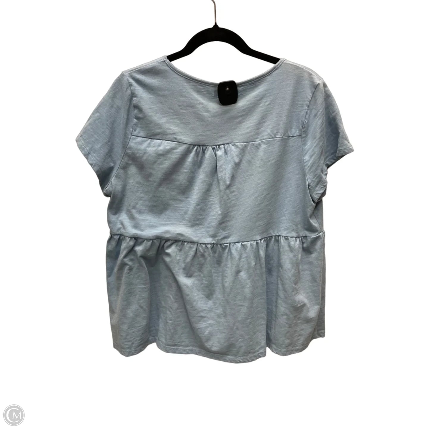 Top Short Sleeve By Cece In Blue, Size: L