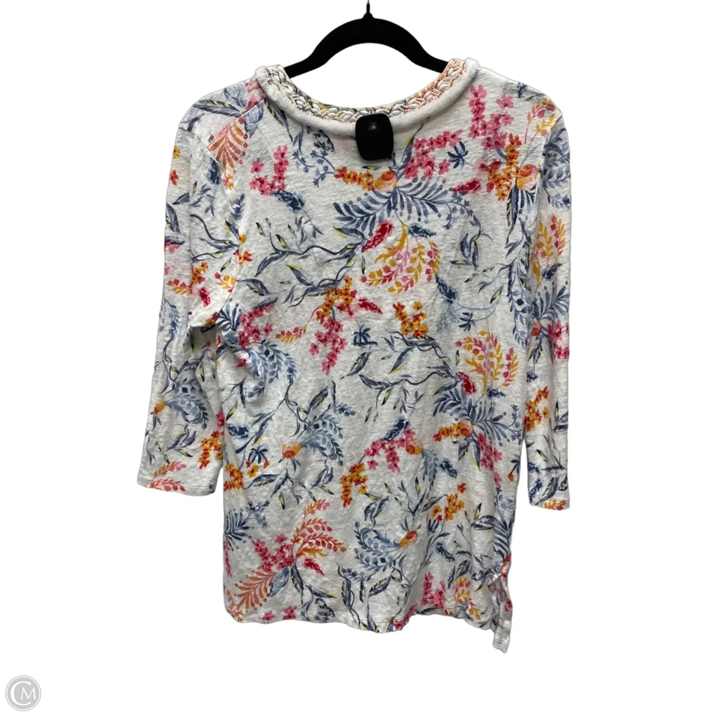 Top Long Sleeve By Chicos In Floral Print, Size: L