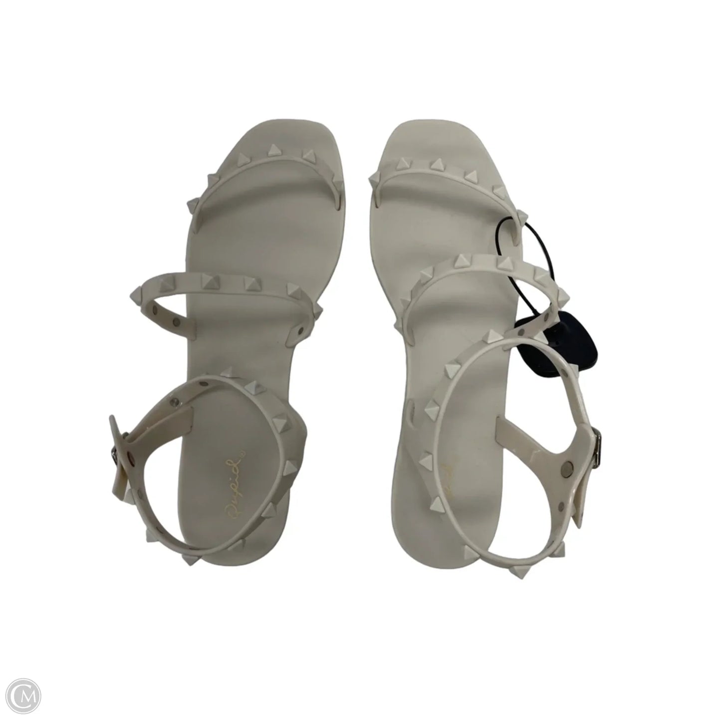 Sandals Flats By Qupid In Beige, Size: 10