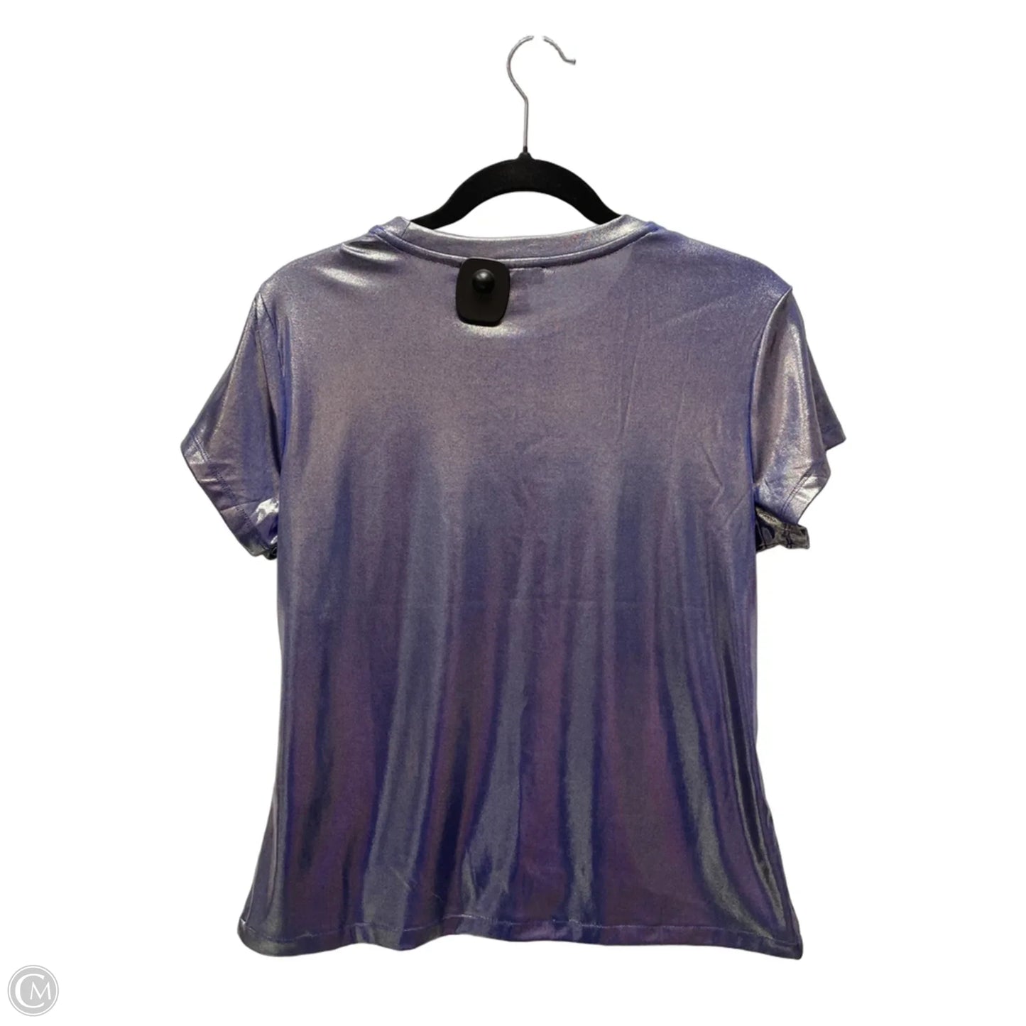 Blouse Short Sleeve By Vince Camuto In Silver, Size: M