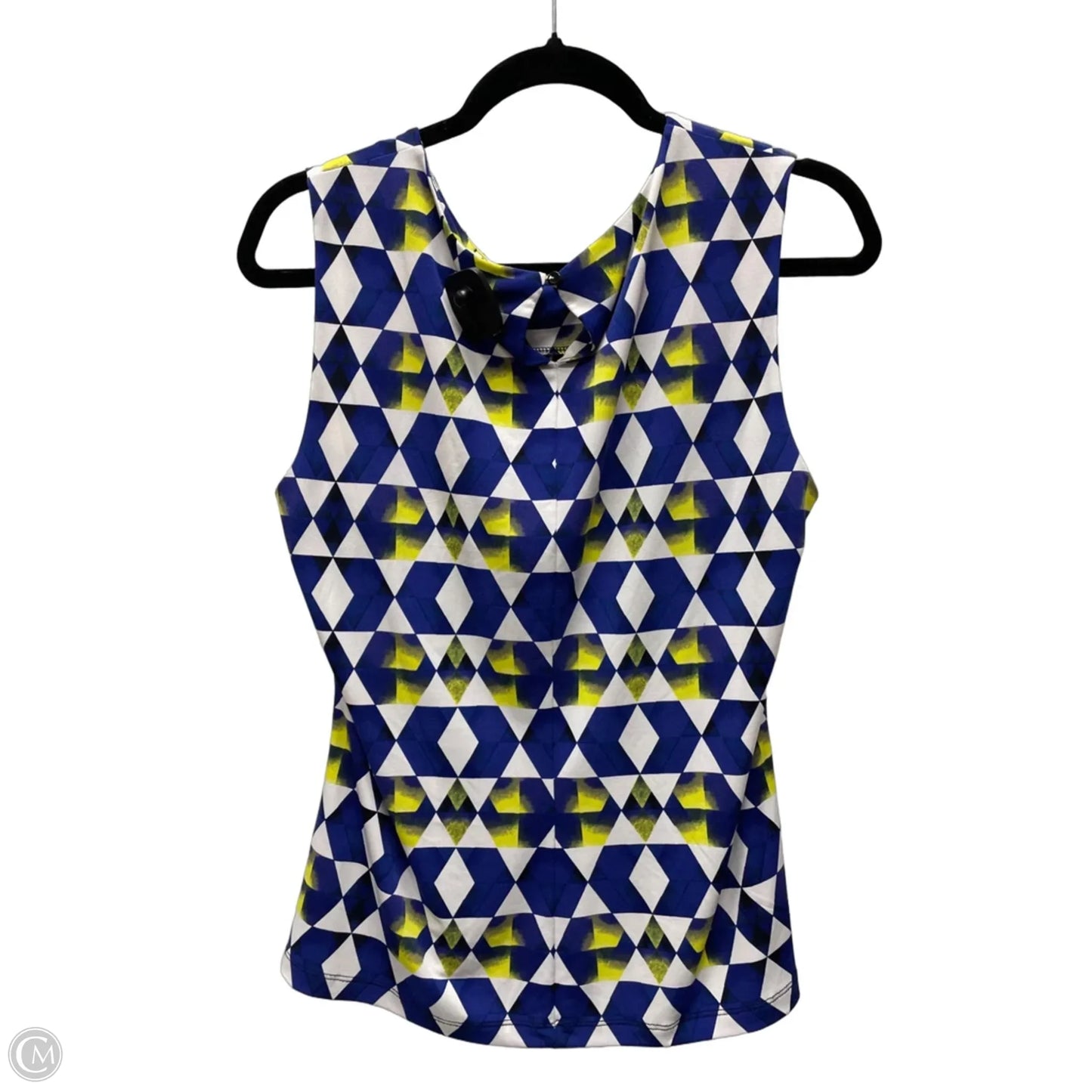 Top Sleeveless By Calvin Klein In Geometric Pattern, Size: L