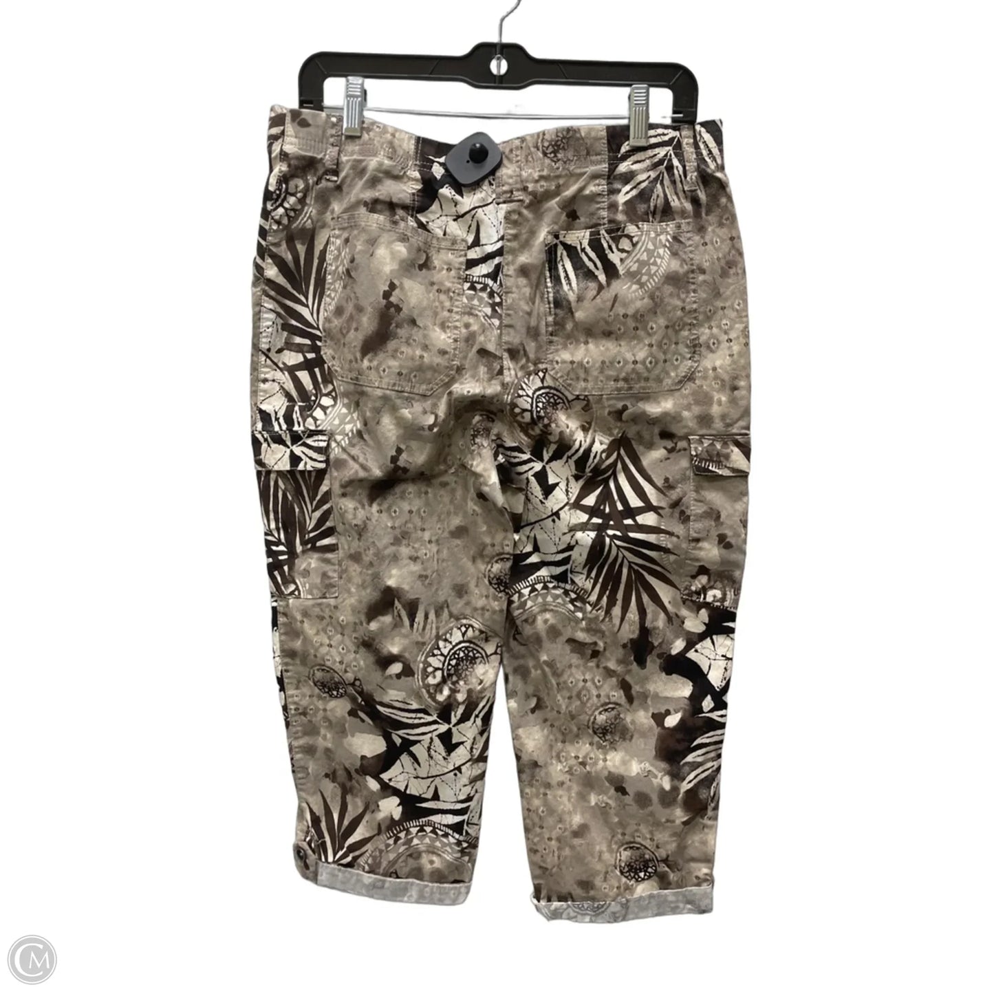Pants Cropped By Chicos In Floral Print, Size: 10